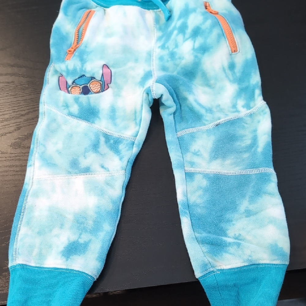 Kids Blue Tie-Dye Joggers with Fun Patch